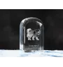 Tibetan Mastiff, Do khyi - crystal cube with a photo, photo of a dog in crystal, cubic paperweight from Art-Dog brand