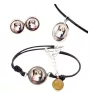 Dogue du Tibet, mastiff du Tibet - ensemble de bijoux dans une boîte, collier, boucles d'oreilles, bracelet, produits de la marque Art-Dog