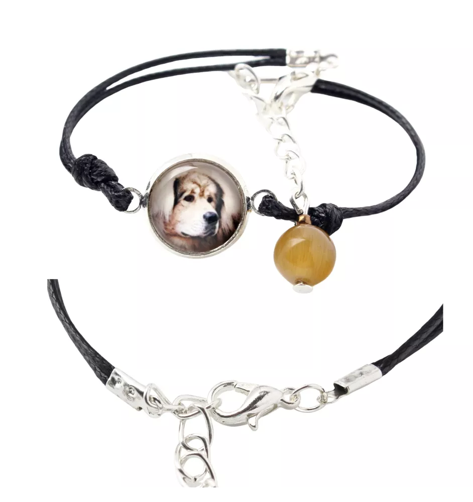 Tibetan Mastiff, Do khyi - bracelet in a box with your photo, feminine jewelry, perfect gift from Art-Dog brand