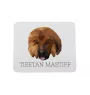 Dogue du Tibet, mastiff du Tibet - tapis de souris géométrique avec photo et inscription Art-Dog