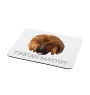 Tibetan Mastiff, Do khyi - geometric mouse pad with a picture and text by Art-Dog