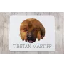 Tibetan Mastiff, Do khyi - geometric mouse pad with a picture and text by Art-Dog