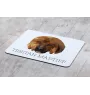 Dogue du Tibet, mastiff du Tibet - tapis de souris géométrique avec photo et inscription Art-Dog