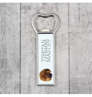 Tibetan Mastiff, Do khyi - bottle opener with a picture and inscription for beer by Art-Dog