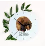 Dogue du Tibet, mastiff du Tibet - horloge murale géométrique avec photo et logo de la marque Art-Dog