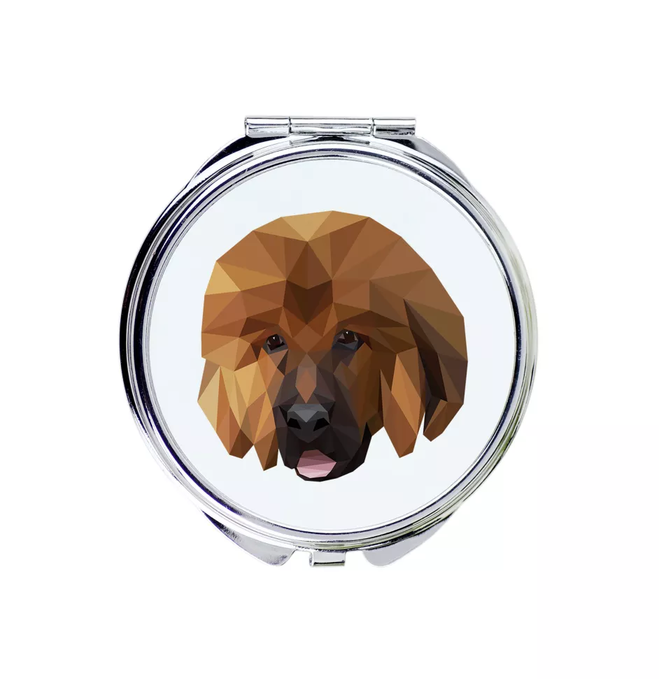 Do khyi, Tibetdogge, Tibetanische Dogge, Tibetmastiff - Spiegel mit Foto und geometrischem Aufdruck der Marke Art-Dog