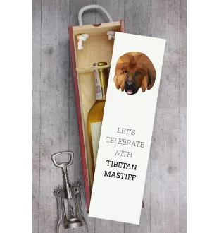 Mastif tybetański pudełko na wino geometryczne Art-Dog