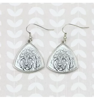 Tibetan Mastiff, Do khyi - dog earrings, hanging earrings with a picture, personalized jewelry with Art-Dog brand print