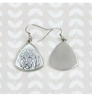 Dogue du Tibet, mastiff du Tibet - boucles d'oreilles avec chien, boucles d'oreilles pendantes avec photo, bijoux personnalisés avec impression de la marque Art-Dog