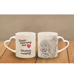 Do khyi, Tibetdogge, Tibetanische Dogge, Tibetmastiff - Tasse mit Hund, entzückende Tasse mit herzförmigem Henkel, universelles Geschenk der Marke Art-Dog
