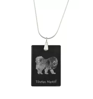 Tibetan Mastiff, Do khyi - Crystal pendant with dog, silver necklace with photo, personalised pendant by Art-Dog brand