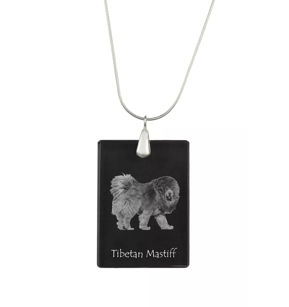 Tibetan Mastiff, Do khyi - Crystal pendant with dog, silver necklace with photo, personalised pendant by Art-Dog brand