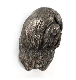 Terrier tibétain, Terrier du Tibet, Dhoki Apso - Statue de chien, buste suspendu, décoration unique pour les amoureux des chiens par la marque Art-Dog