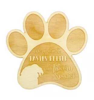 Tibet-Spaniel, Tibetan Spaniel - Tasse Untersetzer, graviert Untersetzer mit Hund, Geschenk für Hundeliebhaber von Art-Dog Marke