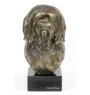 Tibet-Terrier, Tibetan Terrier, Tsang Apso - Hundestatue, Büste auf Steinsockel, Skulptur, Trophäe für Hundeausstellung der Marke Art-Dog