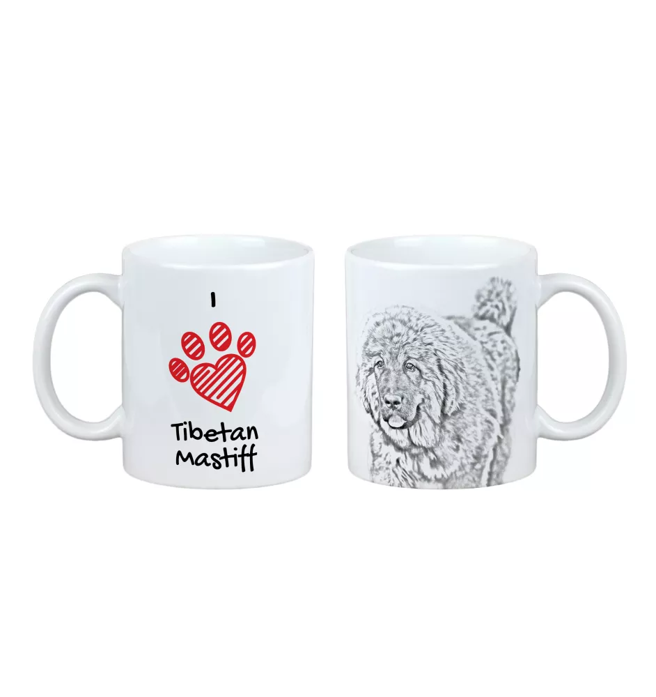 Dogue du Tibet, mastiff du Tibet - tasse avec chien, une tasse adorable avec une illustration, un cadeau avec votre photo de la marque Art-Dog