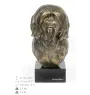 Terrier tibétain, Terrier du Tibet, Dhoki Apso - Statue de chien, buste sur socle en pierre, sculpture, trophée pour exposition canine par la marque Art-Dog
