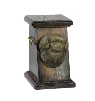 Épagneul tibétain, Épagneul du Tibet - urne pour les cendres d'un chien, une urne élégante avec une statuette, une urne commémorative avec un buste de chien de la marque Art-Dog