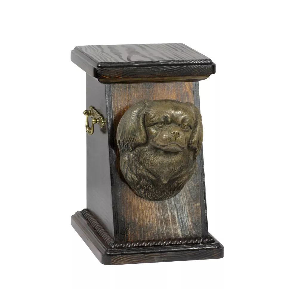 Épagneul tibétain, Épagneul du Tibet - urne pour les cendres d'un chien, une urne élégante avec une statuette, une urne commémorative avec un buste de chien de la marque Art-Dog