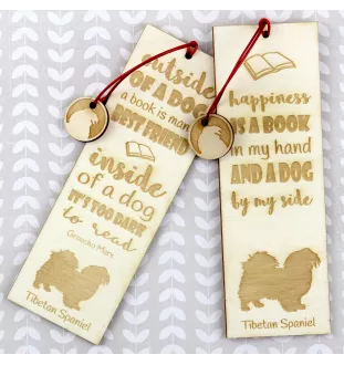 Épagneul tibétain, Épagneul du Tibet - marque-page pour livre avec chien, marque-page personnalisé, accessoire canin pour les lecteurs de la marque Art-Dog