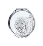 Dogue du Tibet, mastiff du Tibet - miroir de poche avec chien, miroir personnalisé pour sac à main, miroir compact avec impression de la marque Art-Dog