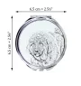 Dogue du Tibet, mastiff du Tibet - miroir de poche avec chien, miroir personnalisé pour sac à main, miroir compact avec impression de la marque Art-Dog