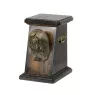 Tibetan Terrier, Tsang Apso, Dokhi Apso - urn for dog ashes, elegant urn with a statue, commemorative urn with a bust of a dog by Art-Dog brand