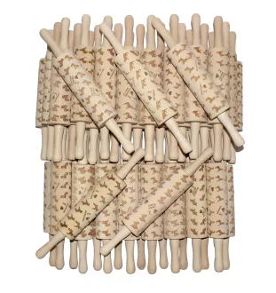 Tibetan spaniel - patterned rolling pin with a dog, rolling pin for dough and ceramics, a gift for a pastry chef from the Art-Dog brand