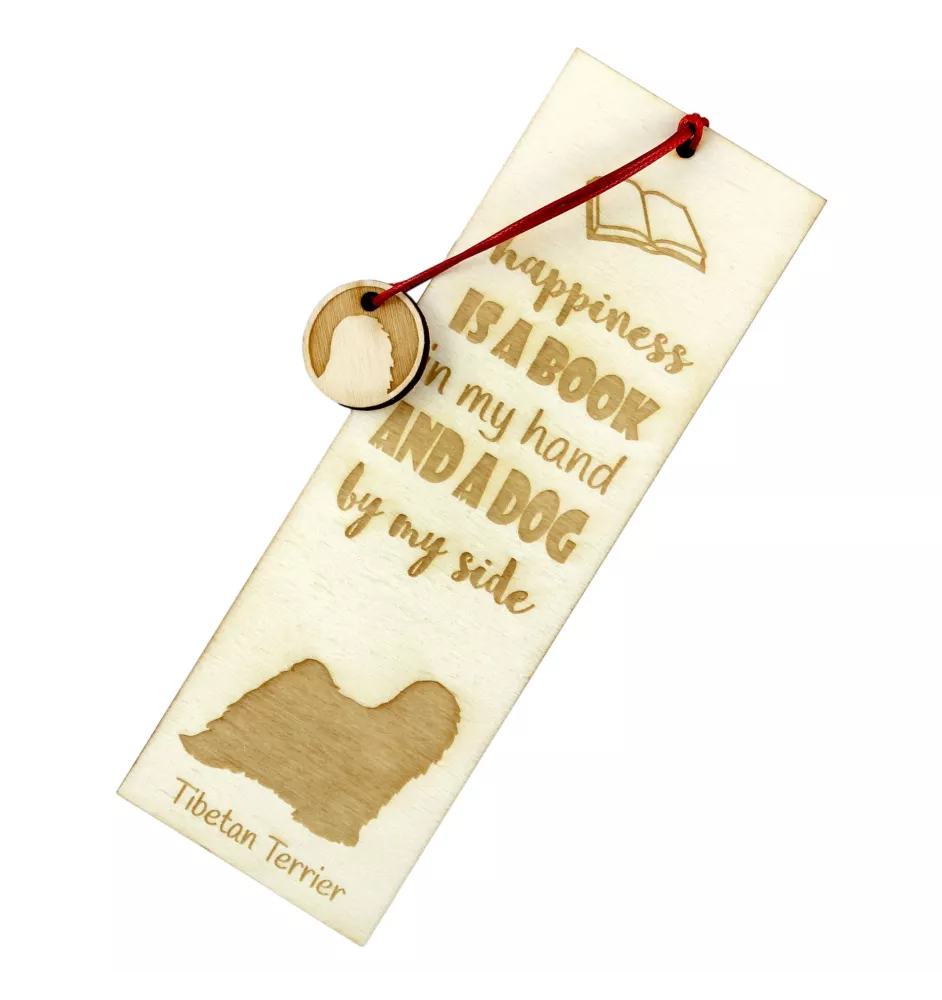 Tibet-Terrier, Tibetan Terrier, Tsang Apso - Lesezeichen mit Hund, personalisiertes Lesezeichen, Hundeaccessoire für Leser der Marke Art-Dog