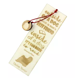 Tibet-Terrier, Tibetan Terrier, Tsang Apso - Lesezeichen mit Hund, personalisiertes Lesezeichen, Geschenk für Bücherwurm von der Marke Art-Dog