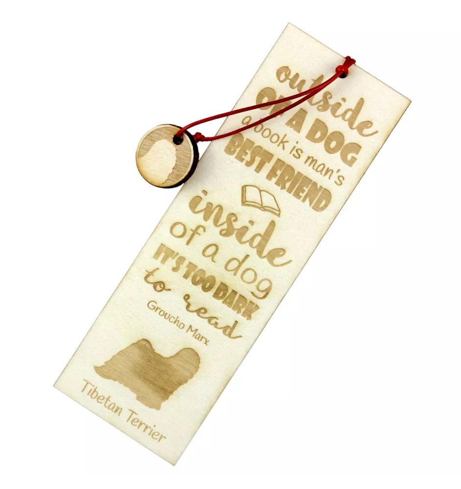 Terrier tibétain, Terrier du Tibet, Dhoki Apso - marque-page pour livre avec chien, marque-page personnalisé, cadeau pour les amateurs de livres de la marque Art-Dog