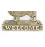 Tibetan spaniel - a door sign with a dog, a brass welcome plaque, a unique sign with the inscription Welcome from the Art-Dog brand