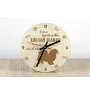 Tibetan spaniel - clock with a dog, wooden clock, wall clock for dog lovers, clock for desk and shelf, Art-Dog