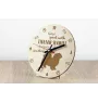 Tibetan spaniel - clock with a dog, wooden clock, wall clock for dog lovers, clock for desk and shelf, Art-Dog