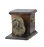 Terrier tibétain, Terrier du Tibet, Dhoki Apso - urne pour les cendres d'un chien avec une statuette, une urne élégante pour chien, une urne exceptionnelle avec un buste de chien de la marque Art-Dog