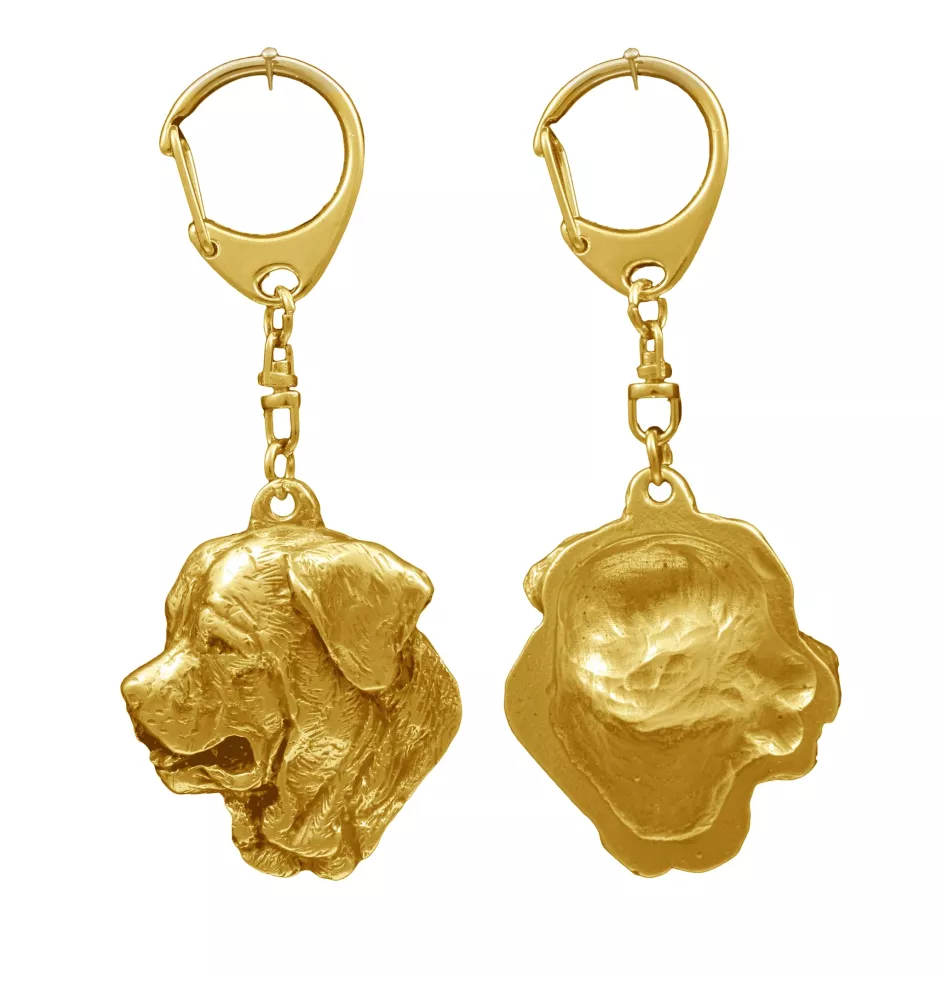 Tosa Inu - Porte-clés doré avec chien, décoration de sac à main, accessoire de luxe de la marque Art-Dog