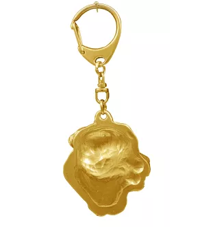 Tosa Inu - Porte-clés doré avec chien, décoration de sac à main, accessoire de luxe de la marque Art-Dog