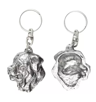 Tosa Inu, Tosa-Hund - Versilberter Anhänger mit einem Hund in einer dekorativen Box, Handtaschenschmuck, Rucksackanhänger der Marke Art-Dog