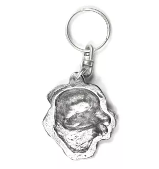 Tosa Inu, Tosa-Hund - Versilberter Anhänger mit einem Hund in einer dekorativen Box, Handtaschenschmuck, Rucksackanhänger der Marke Art-Dog