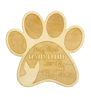 Toy Fox Terrier, American Toy Terrier, Terrier américain de jouet - Sous-verre mug, sous-verre gravé avec chien, cadeau pour amoureux des chiens par la marque Art-Dog