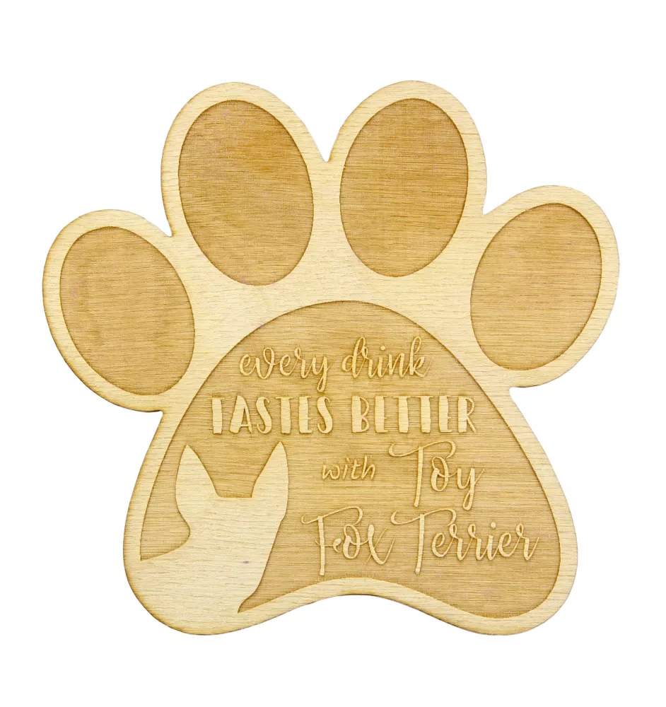 Toy Fox Terrier, American Toy Terrier, Terrier américain de jouet - Sous-verre mug, sous-verre gravé avec chien, cadeau pour amoureux des chiens par la marque Art-Dog