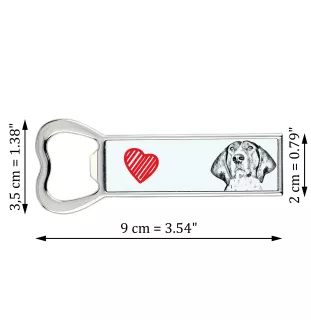 Treeing Walker Coonhound - bottle opener with a dog, personalized fridge opener, unique gift for a man by Art-Dog brand