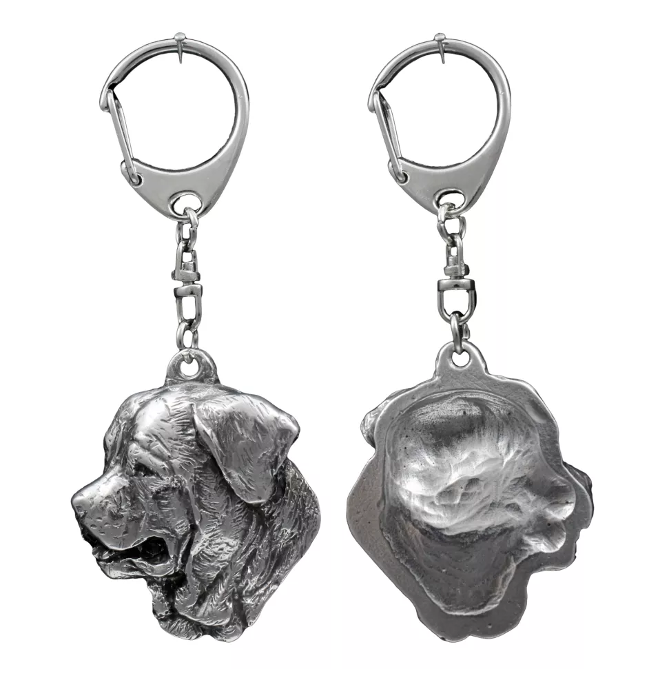 Tosa Inu, Tosa-Hund - Versilberter Schlüsselanhänger mit Hund in einer Geschenkbox, Handtaschenschmuck, Rucksackanhänger der Marke Art-Dog