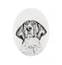 Treeing Walker Coonhound - Gedenktafel mit einem Foto eines Hundes, Grabplatte mit Druck, personalisierte ovale Platte der Marke Art-Dog