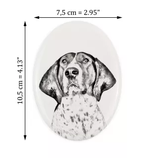 Treeing Walker Coonhound - une plaque commémorative avec une photo de chien, une plaque funéraire avec une impression, une plaque ovale personnalisée de la marque Art-Dog