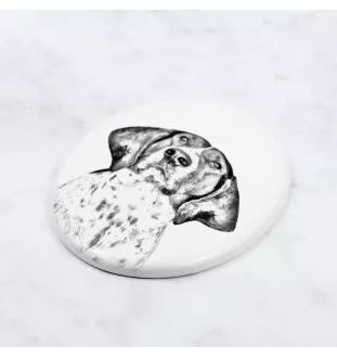 Treeing Walker Coonhound - Gedenktafel mit einem Foto eines Hundes, Grabplatte mit Druck, personalisierte ovale Platte der Marke Art-Dog