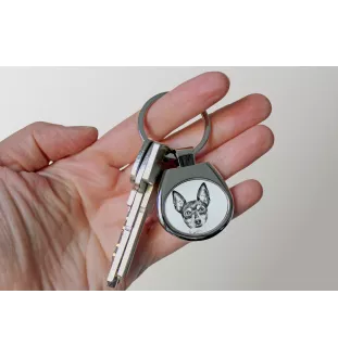 Toy Fox Terrier, American Toy Terrier, Amertoy - keychain with a dog, keychain with a print, personalized pendant from the Art-Dog brand