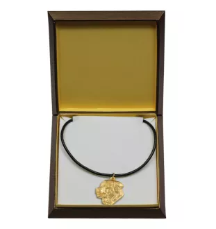Tosa Inu - Collier de chien dans une boîte cadeau, pendentif plaqué or pour les fans de chiens, bijoux remarquables par Art-Dog