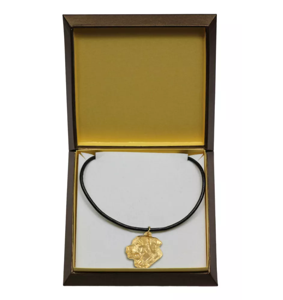 Tosa Inu, Tosa-Hund - Hundehalsband in Geschenkbox, vergoldeter Anhänger für Hundefans, auffälliger Schmuck von Art-Dog