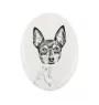 Toy Fox Terrier, American Toy Terrier, Amertoy - Gedenktafel mit einem Foto eines Hundes, Grabplatte mit Druck, personalisierte ovale Platte der Marke Art-Dog